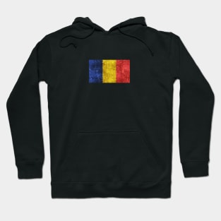 Vintage Aged and Scratched Romanian Flag Hoodie